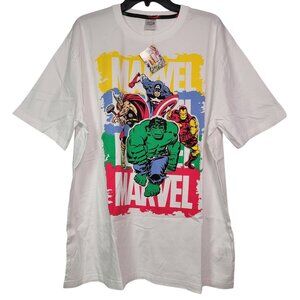Marvel Men's Avengers Graphic Short Sleeve T-Shirt White XX-Large